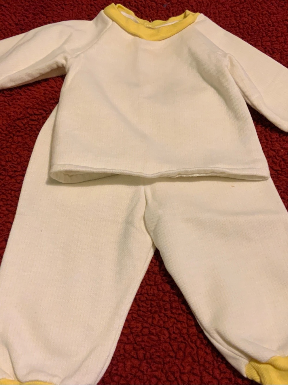 Unbranded Infant  Off White & Yellow Kids Matching Set - Cozy Two-Piece Outfit